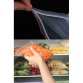 Kilitli Torba 26x36 Cm 100'lü Kilitli Buzdolabı Poşeti Şeffaf Kilitli Poşet Kilitli Saklama Poşeti - 3