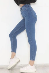 Dar Paça Kot Pantolon Mavi - 3