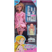 Good Girl Aksesuarlı Doktor Kız ve Bebek 29cm thumbnail 2