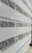 Zebra Stor Nakışlı Ekru Etek Dilimli ST 126  Ekru 190 x 260 - 6