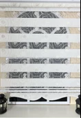 Zebra Stor Nakışlı Ekru Etek Dilimli ST 126  Ekru 140 x 260 - 3