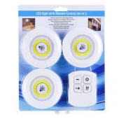 POWERMASTER ÜÇLÜ KUMANDALI PİLLİ DOKUNMATİK PORTATİF COB LED IŞIK AYDINLATMA - 2