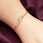 14 Ayar Markiz Baget Taşlı Altın Nişan Seti thumbnail 5