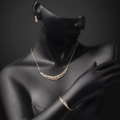 14 Ayar Markiz Baget Taşlı Altın Nişan Seti thumbnail 4