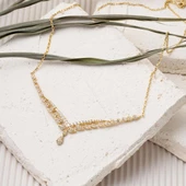 14 Ayar Damla Tasarım Altın Üçlü Söz Seti thumbnail 7