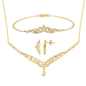 14 Ayar Damla Tasarım Altın Üçlü Söz Seti thumbnail 1