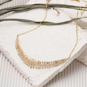 14 Ayar Markiz Baget Taşlı Altın Nişan Seti thumbnail 7