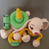 Eğitici Sevimli Köpek Amigurumi Organik Oyuncak - 2