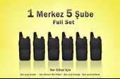 Çaycı ve Kafelere Özel 1 Merkez 5 Şube Pmr El Telsizi Siyah - 2