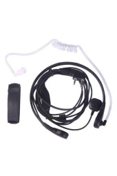 A-446 A-446s Şeffaf Akustik Boğaz Tipi Elden Tetiklemeli Askeri Tarz Mikrofon Kulaklık Seti thumbnail 1