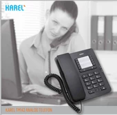Karel TM142 Hafızalı Masaüstü Kablolu Telefon Siyah - 1