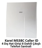 Karel MS38C 4/8 Kapasiteli Caller ID Telefon Santral Cihazı - 1