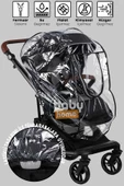 Baby Home 001 Lüx Bebek Arabası Yağmurluğu Fermuarlı Yağmurluk - 3