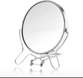 Çift Taraflı Büyüteçli Makyaj Aynası 5'' Masa Üstü Aynası Mavi - 5