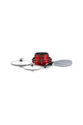 TİVOLİ Berlinger Hous Bh-6145 Metallic Line Burgundy Edition Tak Çıkar Saplı 9 Parça Tencere&tava Seti - 3