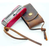 TAMSET Deri İsviçre Çakısı Kılıfı M Kahverengi - 2