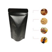 Mat Si̇yah Metali̇ze Ki̇li̇tli̇ Doypack 13x22,5+4 Cm 250 Gr 100 Adet thumbnail 1