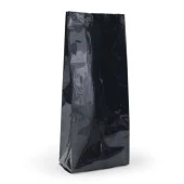 Siyah Parlak Alüminyum Yan Körüklü Torba 13x40+4 Cm 1000 Gr 100 Adet - 1