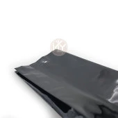 Siyah Parlak Alüminyum Yan Körüklü Torba 13x40+4 Cm 1000 Gr 100 Adet - 3