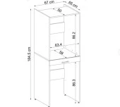 Çamaşır Ve Kurutma Makinesi Dolabı (Çekmeceli) - 2