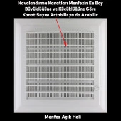 Menfez Banyo Wc Tuvalet Depo Havalandırma Plastik Panjur Beyaz 35x35 CM thumbnail 2