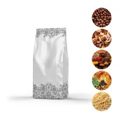Gümüş Çiçek Desenli Yan Körüklü Torba 6x18+2 Cm 100 Gr (1 Kg) - 1