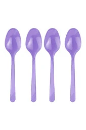 Mor Lüks Plastik Kaşık 25 li - 2