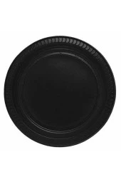 Siyah Renkli Plastik Tabak 22 Cm 25 Li*20 Li - 1