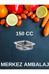 Plastik Sızdırmaz Kap 150 Gr Cc Kullan At Tek Kullanımlık Plastik Kapaklı Kase 50 Adet - 2