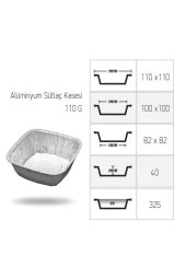 Alüminyum Sütlaç Kase 110/g 100 Adet Metalik - 2