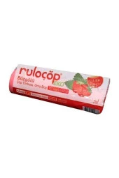 Büzgülü Çöp Torbası Orta Boy Çilek Kokulu Ruloçöp - 5 Paket - 1