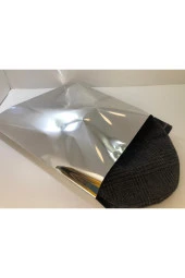 Kendinden Bantlı Metalize Gümüş Rengi Hediye Paketi-hediyelik Poşeti- 25x35-100 Adet - 3