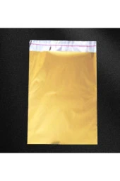 Lüx Metalize Hediye Poşeti Bantlı Altın 20x35 cm 50 Adet - 1