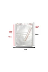 100 Adet (35x50)jelatin Bantlı Yapışkanlı Naylon Poşet - 2