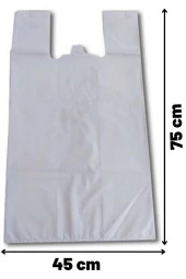 5 Adet 45x75 Ultra Kalın Kokusuz Et Taşıma Poşeti Kurban Poşeti (40-50 Kg Taşır) - 1