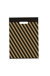 33+45 cm Takviyeli Çizgili Poşet 50+5 Paket - 1