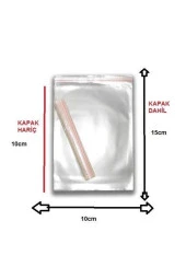 Şeffaf Bantlı (10x15 Cm) Parlak Jelatin Poşet (100 Adet) - Şeffaf Hediye Poşeti - 2