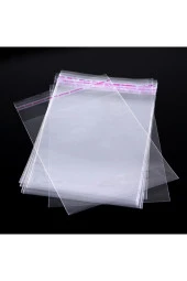 Şeffaf Bantlı (10x15 Cm) Parlak Jelatin Poşet (100 Adet) - Şeffaf Hediye Poşeti - 3