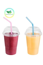 Soğuk Içeçek Milkshake Limonata Bardağı 350 Cc Kubbe Kapaklı Toplam 2000 Adet - 1