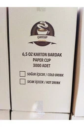 Çay Cup Karton Bardak 6.5 Öz 3000 Adet - 3