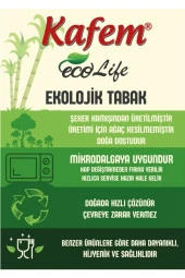 Doğa Dostu, Mikrodalgaya Uygun Tabak 25 Adet- 18cm - 2