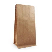 Kraft Flat Bottom Kilitsiz Torba 14x38+4 Cm 1000 Gr 100 Adet - 1