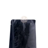 Parlak Siyah Flat Bottom Kilitsiz Torba 12x22,5+4 Cm 250 Gr 1000 Adet thumbnail 3