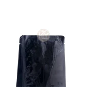 Parlak Siyah Flat Bottom Kilitsiz Torba 12x22,5+4 Cm 250 Gr 100 Adet thumbnail 3