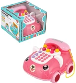 Sesli ve Işıklı Oyuncak Arabalı Telefon - İlk Telefonum, Eğitici Oyuncak Telefon - 4