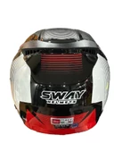 KASK SWAY SW-766 GEKO BLACK/RED ÇENESİZ GÜNEŞ GÖZLÜKLÜ - 2