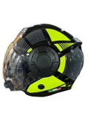 KASK SWAY SW-766 GEKO BLACK/YELLOW ÇENESİZ GÜNEŞ GÖZLÜKLÜ - 2