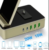 Tacelary 8'i 1 arada 100W Alüminyum Alaşımlı Şarj İstasyonu - Sarı - 3