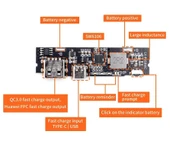 SW6106 PD Hızlı Şarj QC3.0 Mobil Güç Modülü FCP Çift Yönlü Hızlı Şarj 5V 9V 12V - 2