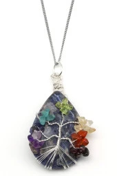 Sodalit - Çakra Doğal Taş Damla Model Kolye thumbnail 1